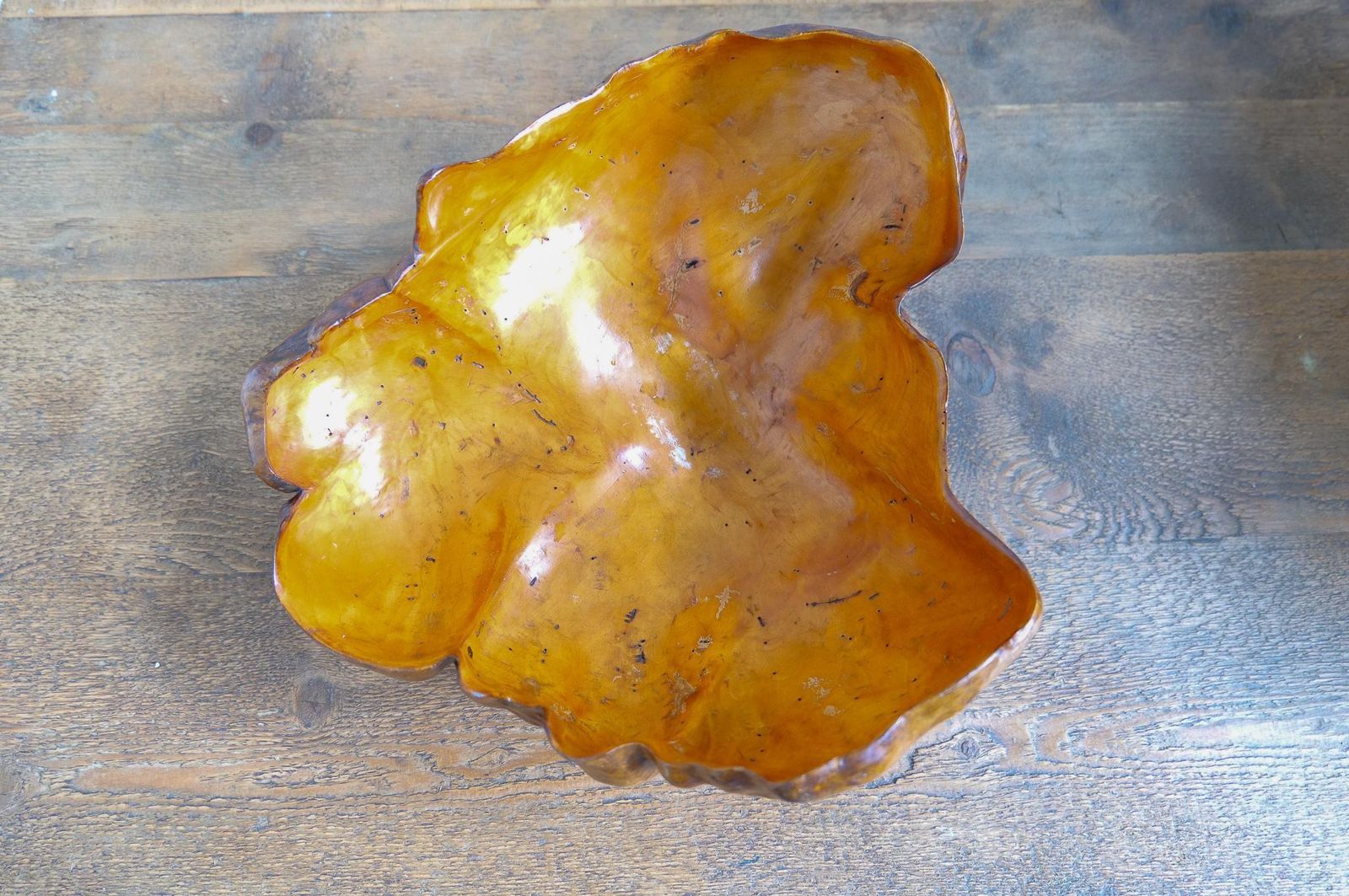 photo furniture Swedish Folk Art Very Large Organic Burl Curly Dark Grain Birch Bowl, Circa 1960s