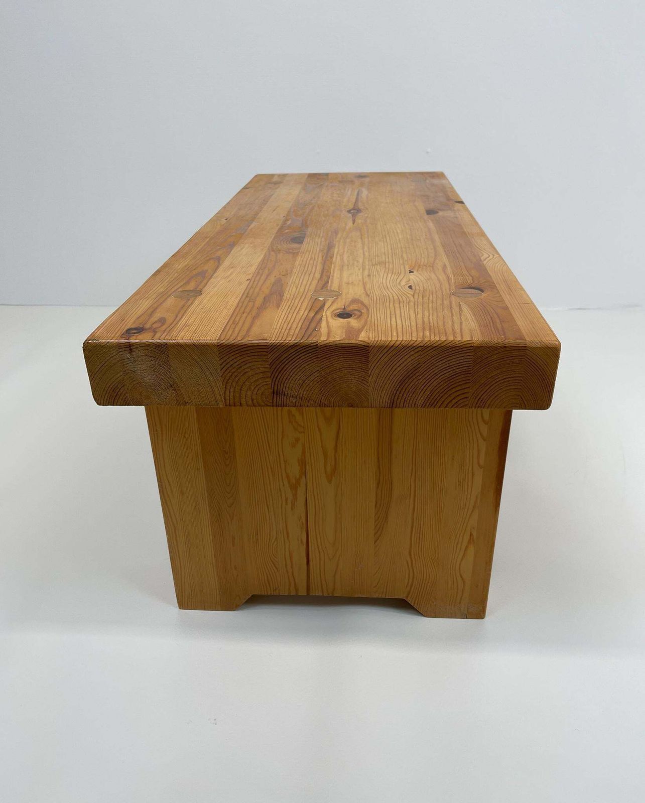 1026.0 Scandinavian Modern Solid Pine Bench By Fröseke, Furniture Maker In Sweden, 1970s photo