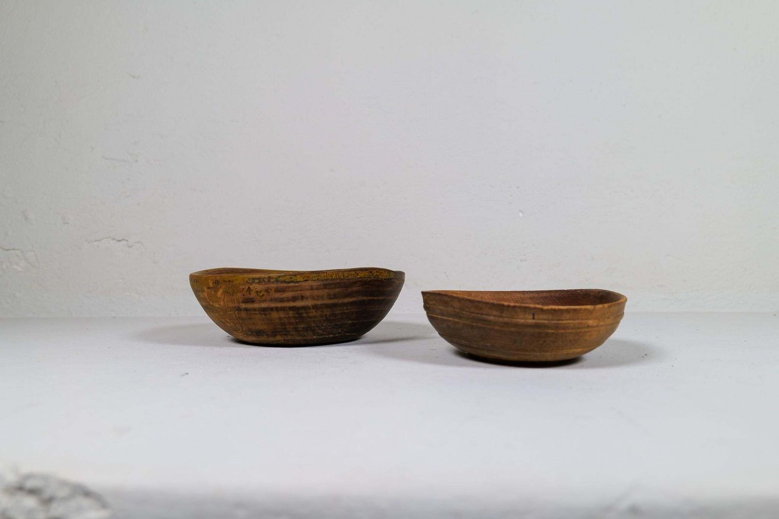 Swedish Folk Art, Unique 19th Century Farmers Bowls Set Of 2 photo for sale