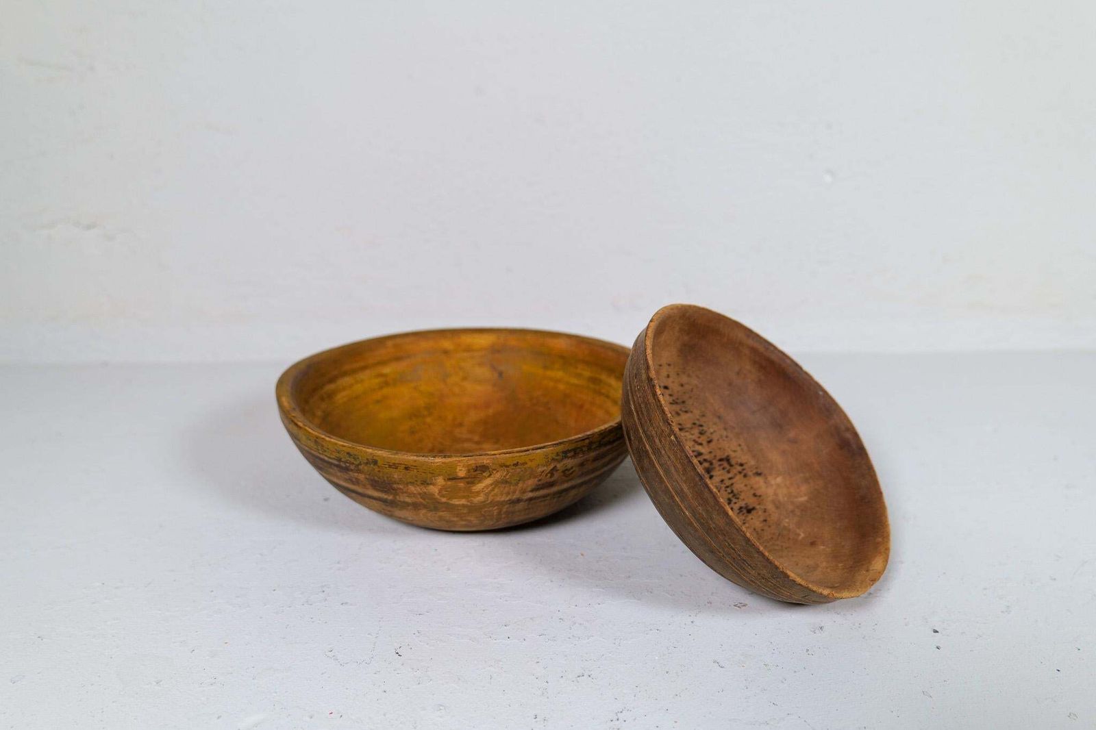 Swedish Folk Art, Unique 19th Century Farmers Bowls Set Of 2 photo vinterior