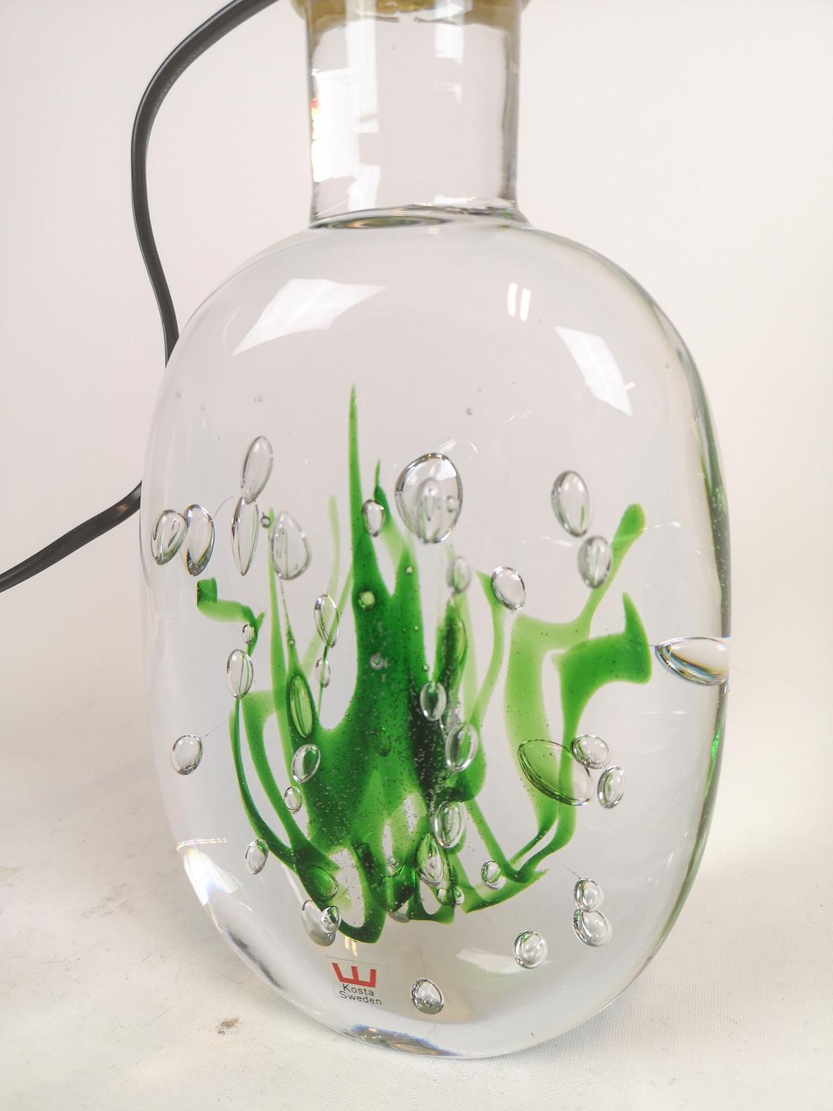 Midcentury Table Lamp "Seaweed" Kosta Vicke Lindstrand, 1950s, Sweden photo vintage