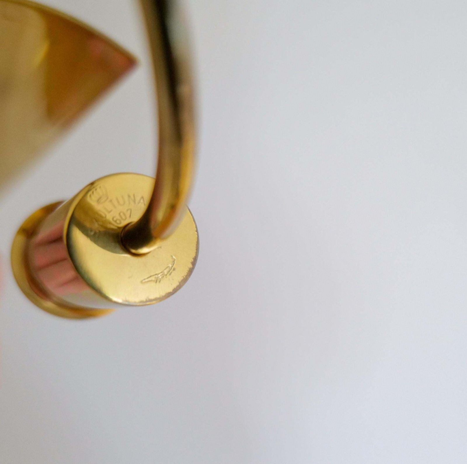 photo buy Midcentury Modern Brass Chandelier Reflex Pierre Forssell Skultuna, Sweden