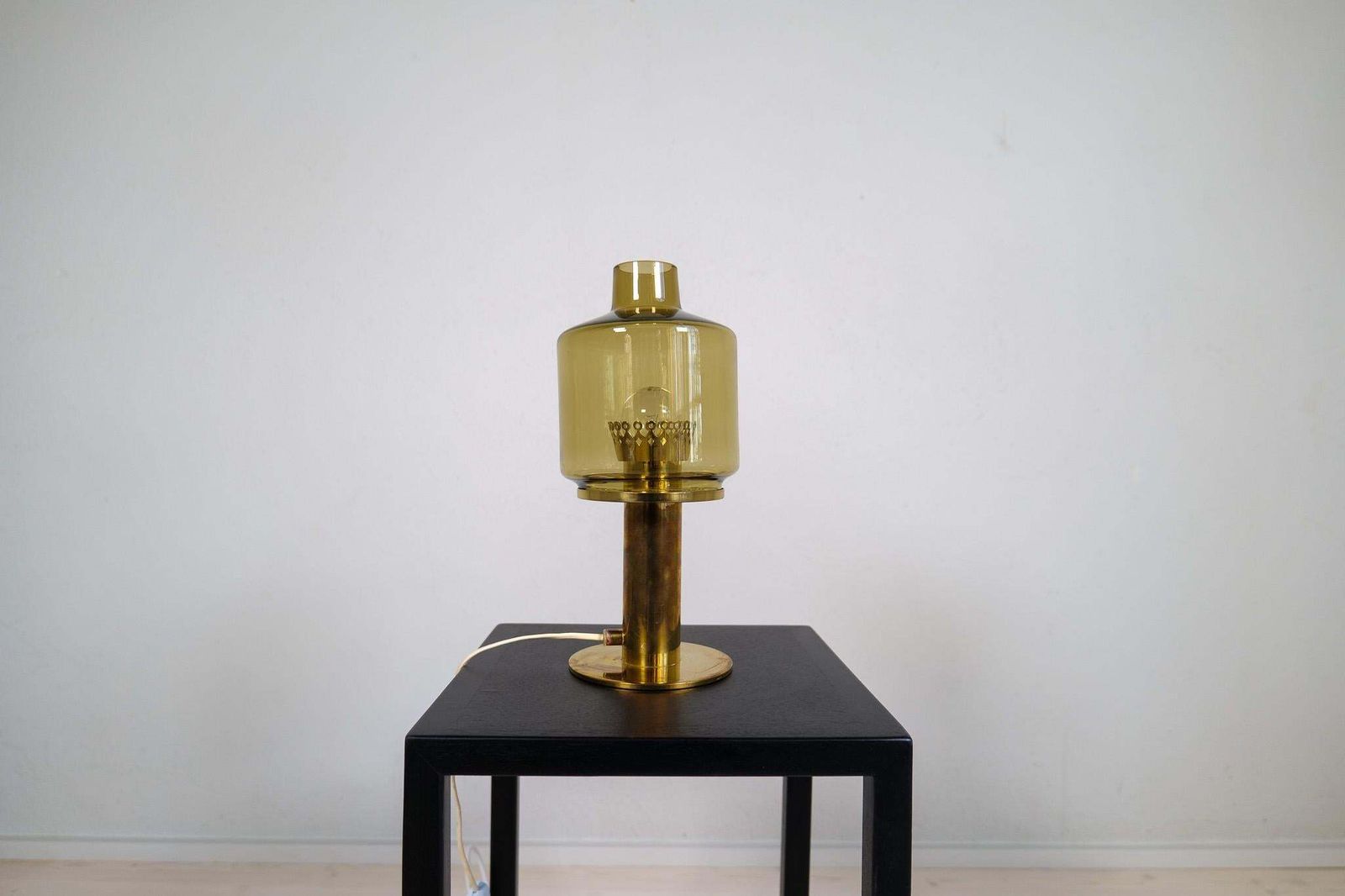 Hans Agne Jakobsson Table Lamp Model B 102 In Brass And Glass, 1960s, Sweden photo furniture