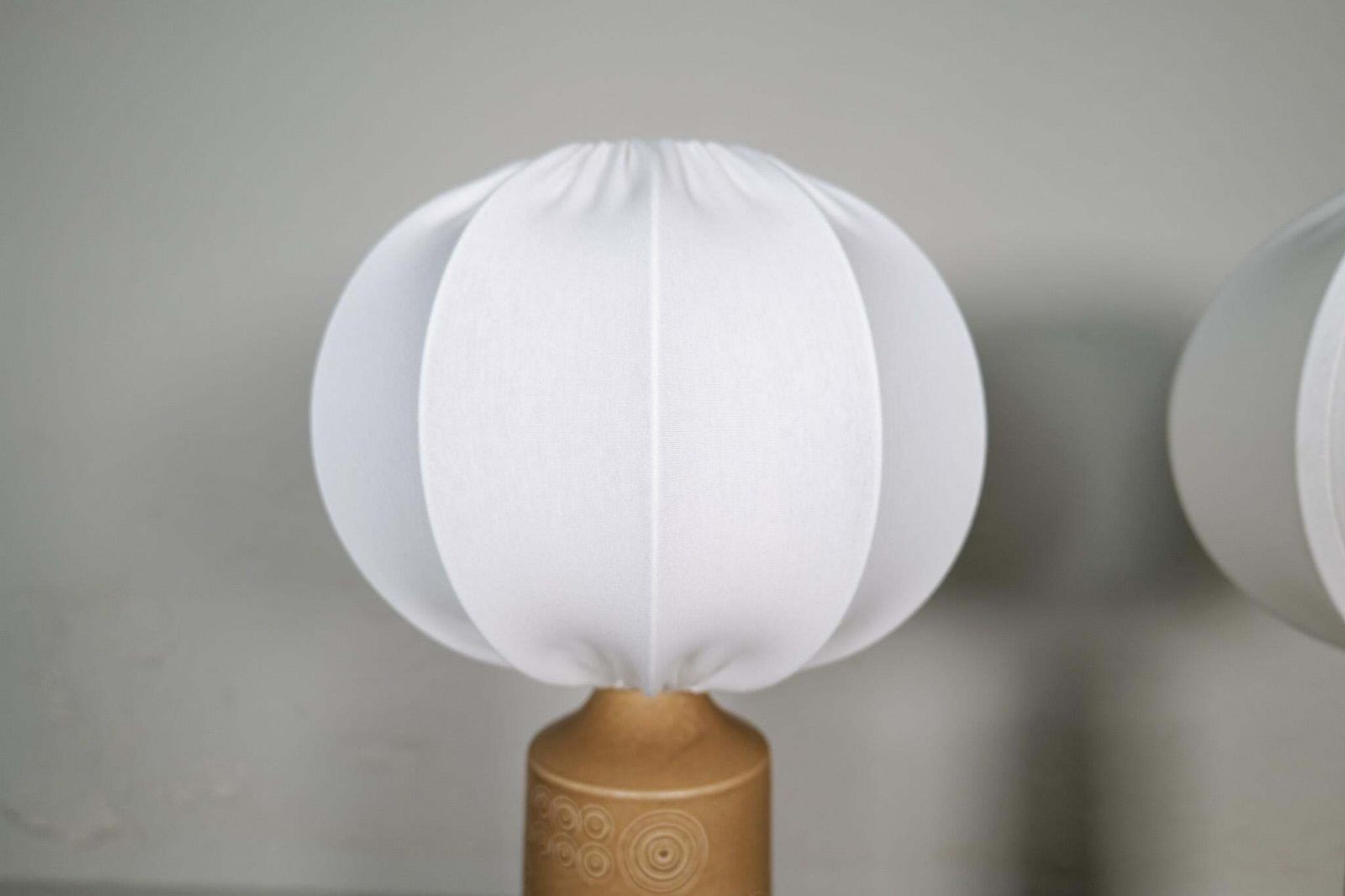 Midcentury Pair Of Olle Alberius, Rorstrand Porcelain Lamps Sweden 1960s photo vintage