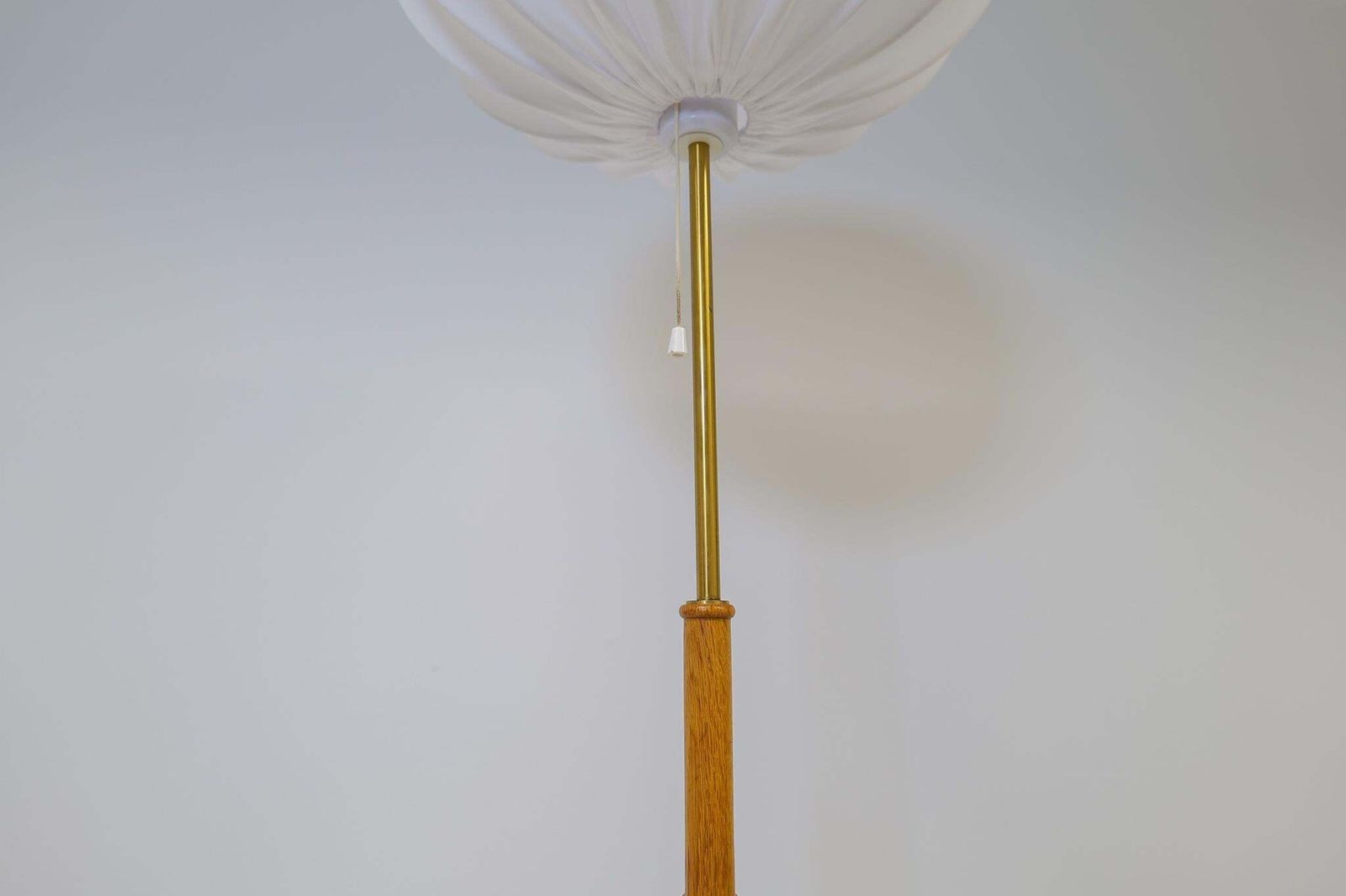Midcentury Floor Lamp Brass And Oak Falkenbergs Belysning, Sweden, 1960s photo buy
