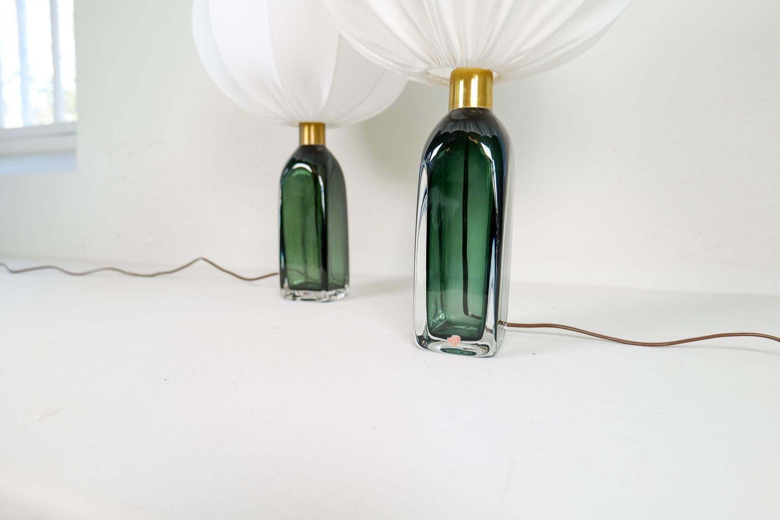 Midcentury Modern Table Lamps By Carl Fagerlund For Orrefors Sweden Rd 1406 photo buy