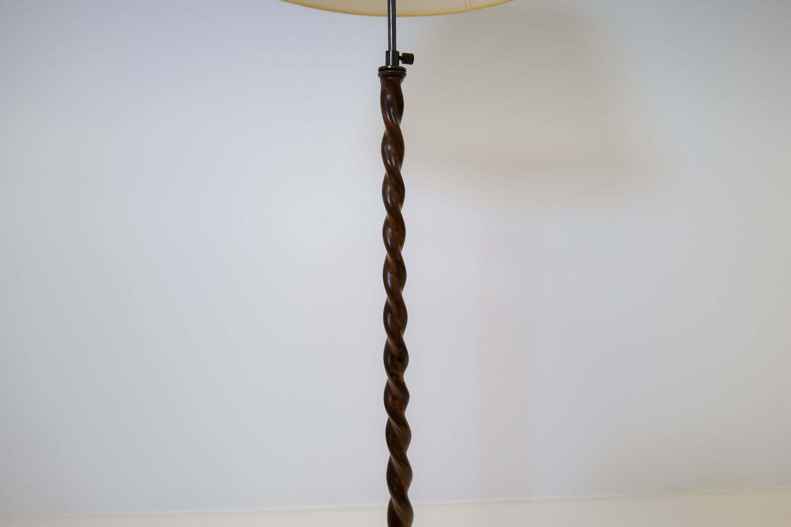 Art Deco Organic Swirl Floor Lamp In Stained Birch Sweden, 1940s photo vintage