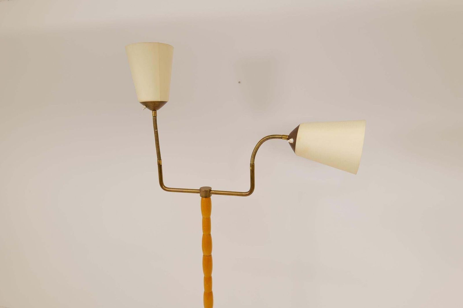 Midcentury Organic Floor Lamp In Birch And Brass Sweden, 1950s photo 2736.0