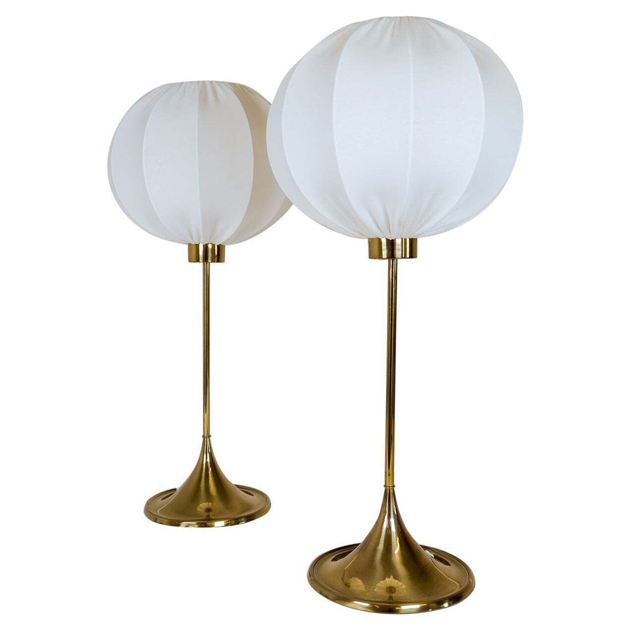 Midcentury Pair Of Bergboms B 024 Table Lamps, 1960s, Sweden