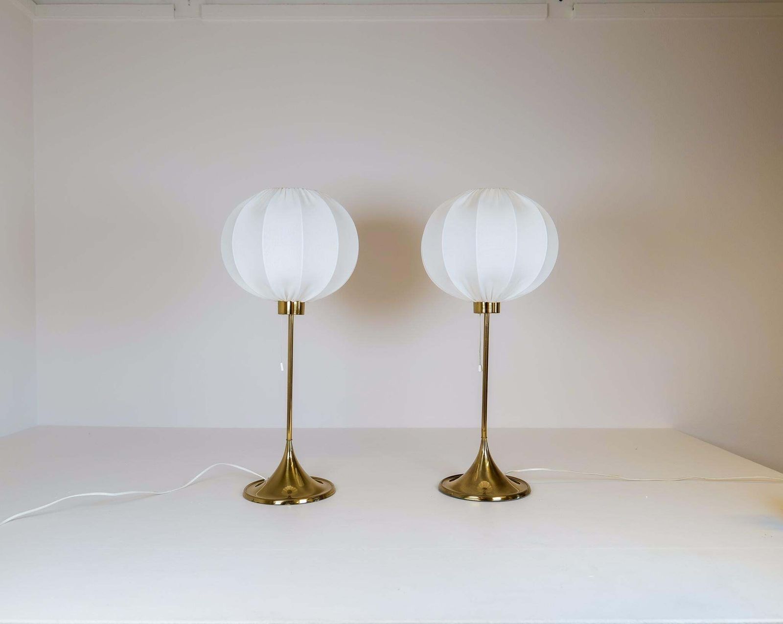 Midcentury Pair Of Bergboms B 024 Table Lamps, 1960s, Sweden photo for sale