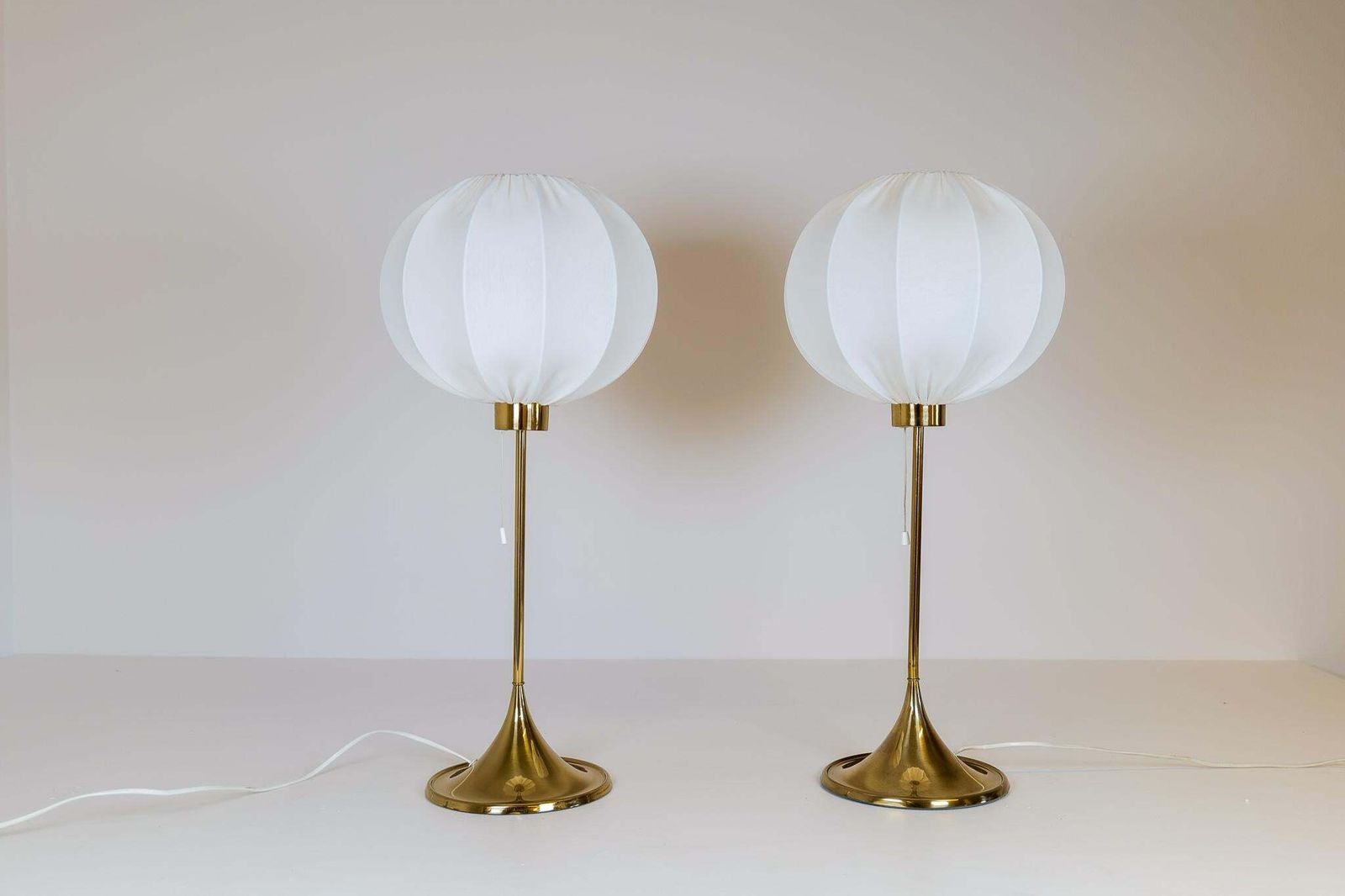 Midcentury Pair Of Bergboms B 024 Table Lamps, 1960s, Sweden photo vinterior