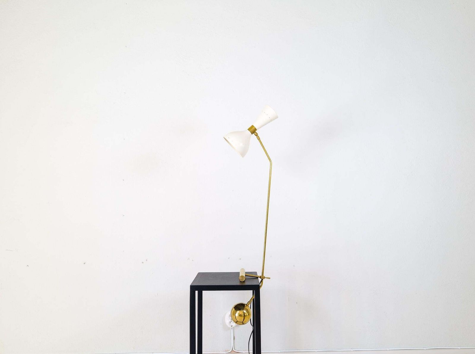 Italian Modern Table Lamp Brass And Metal, Stilnovo Style photo furniture