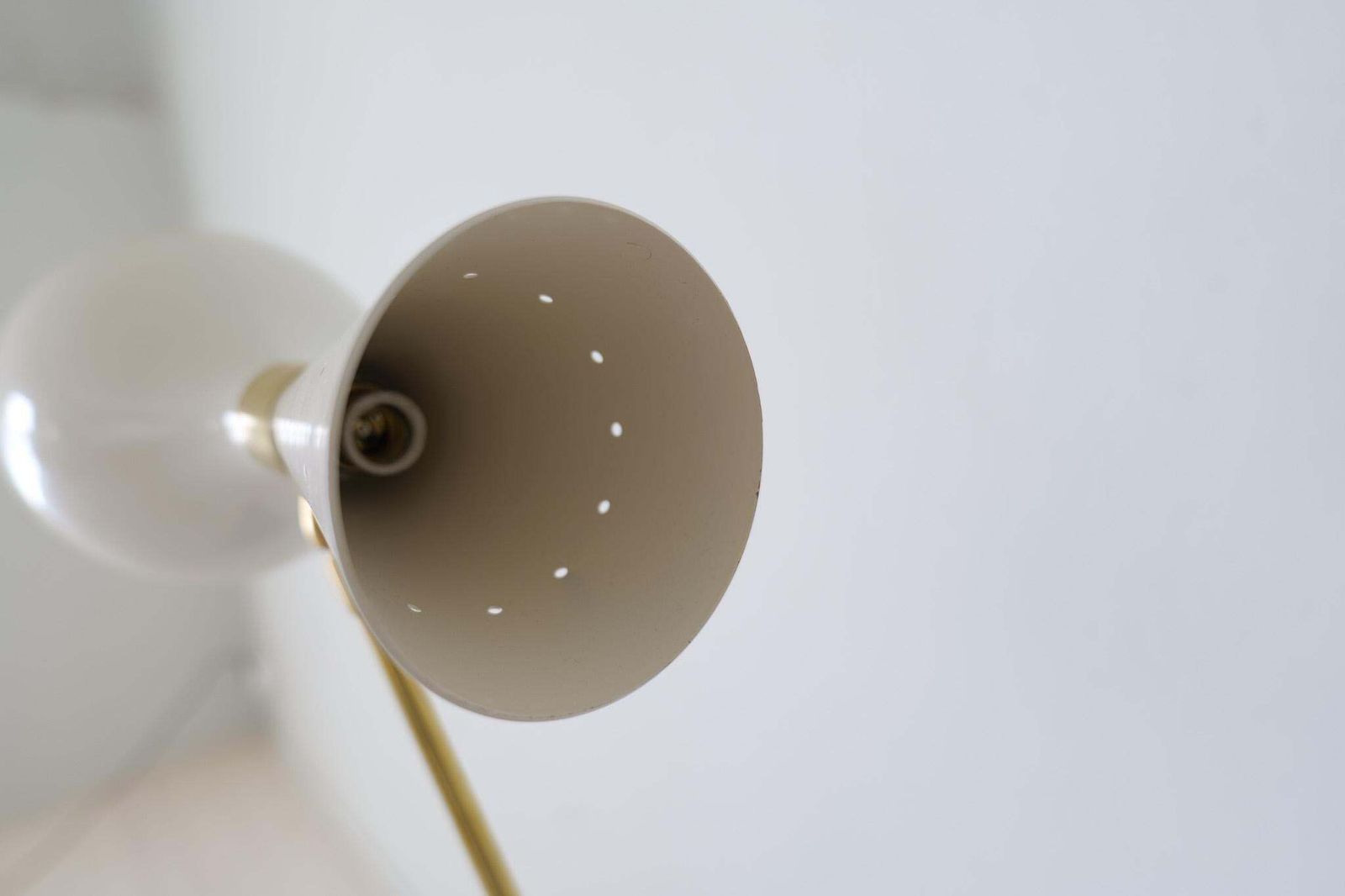 Lighting Italian Modern Table Lamp Brass And Metal, Stilnovo Style photo