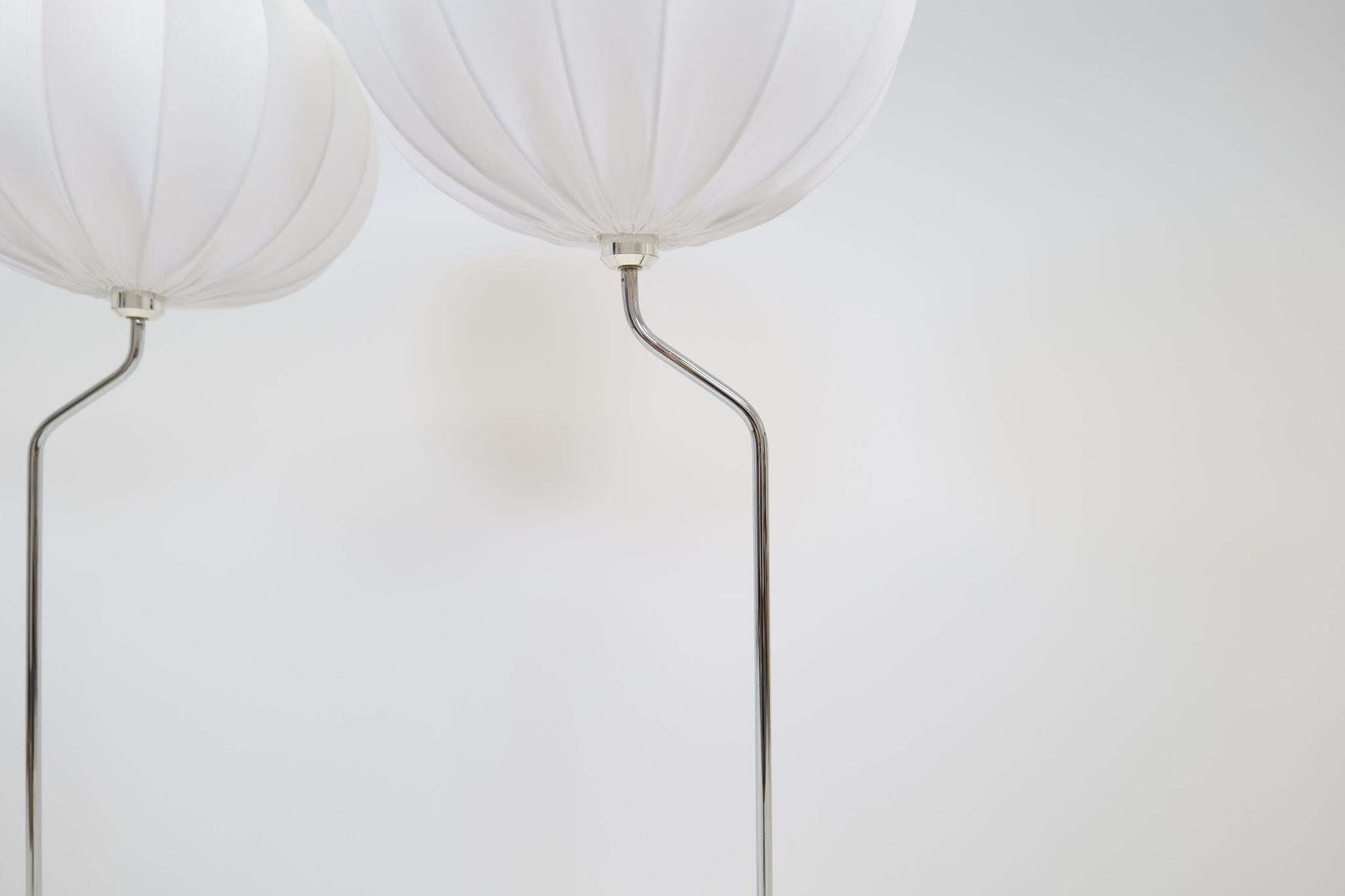 Mid Century Pair Of Bergboms Marble And Steel Floor Lamps, 1970s, Sweden photo 4104.0
