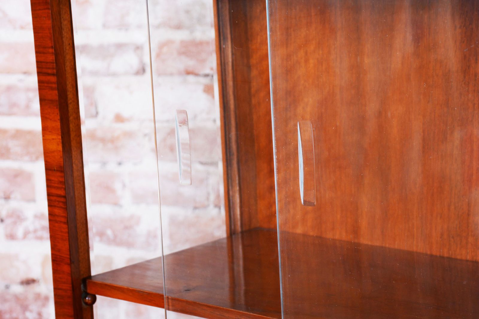 3250.0 Restored Art Deco Display Cabinet , Walnut And Glass, Czech, 1920s photo