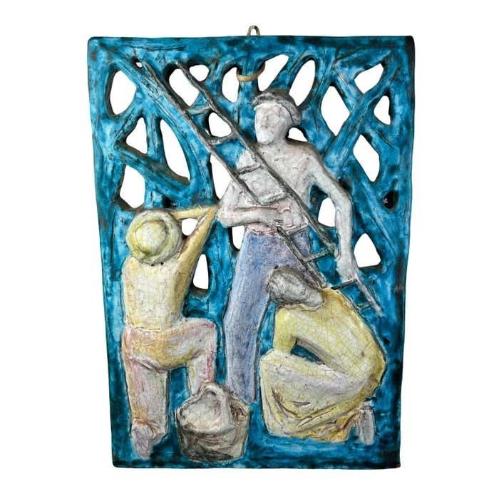 Ceramic Tile, Italy, 1960s, Vintage