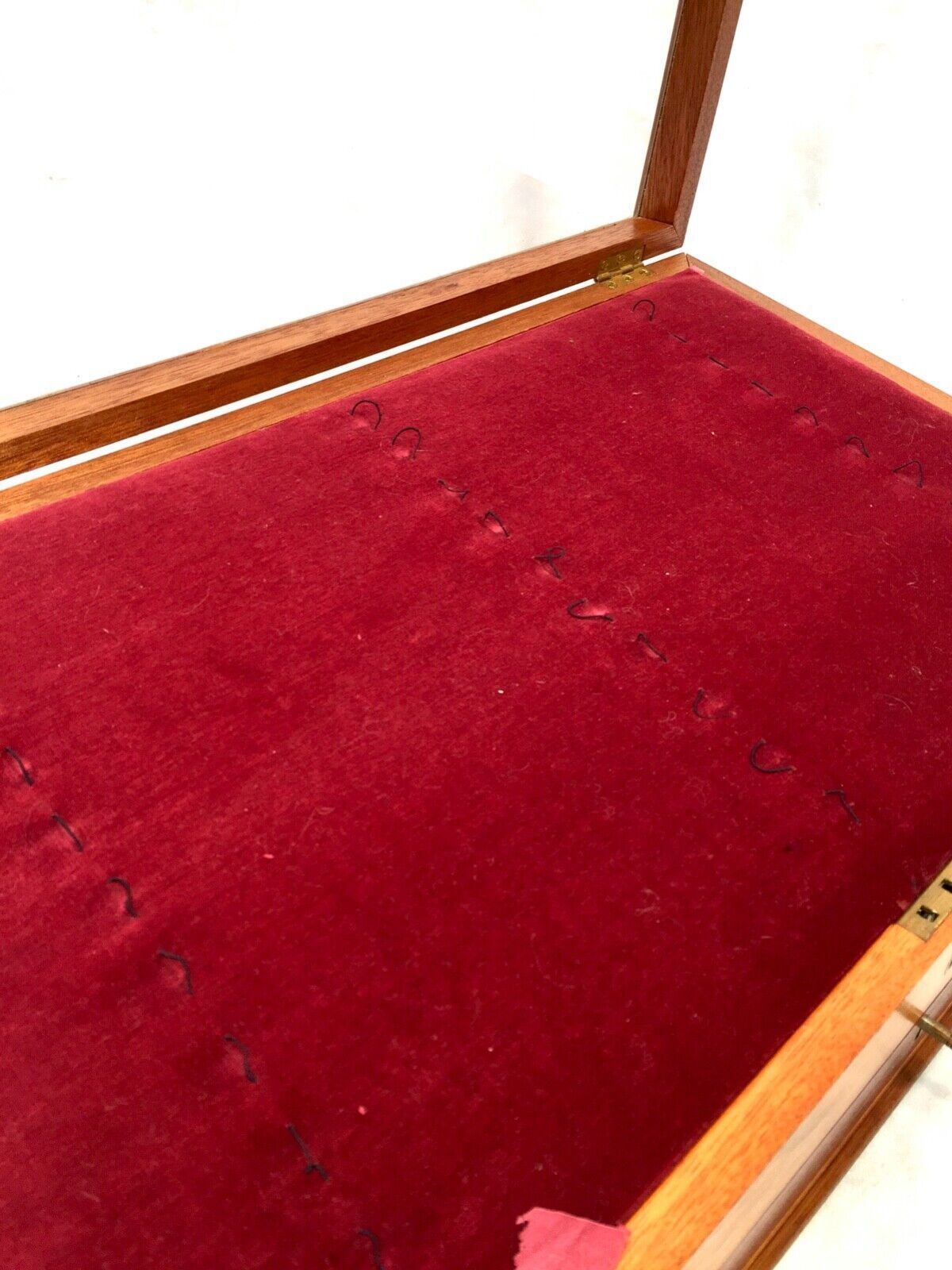 Antique Wooden Tabletop Pen Collectors Cabinet / Display Presentation Box C.1950 photo buy