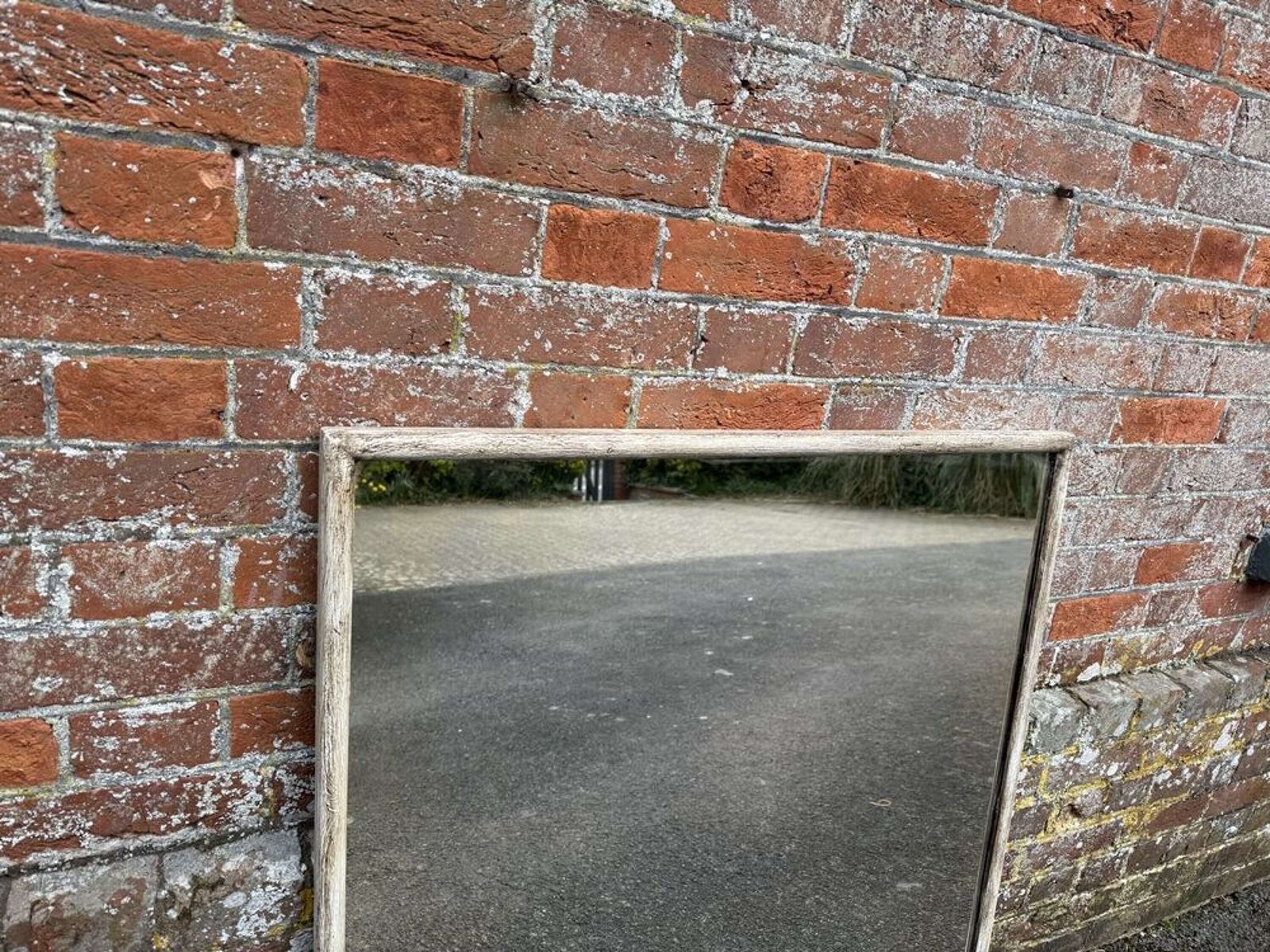 A Superb Highly Useful Size Antique French 19th C Painted Bistro Mirror. photo 495.0