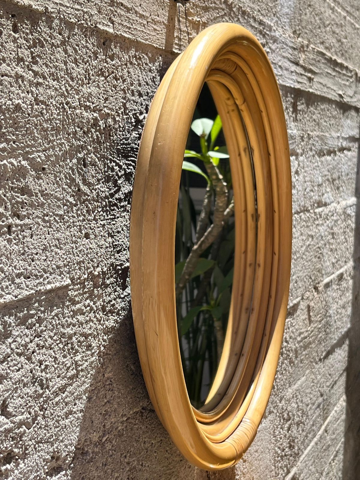 Set Of 2 Mid Century French Riviera 1960s Bamboo Wall Mirrors photo 1537.0