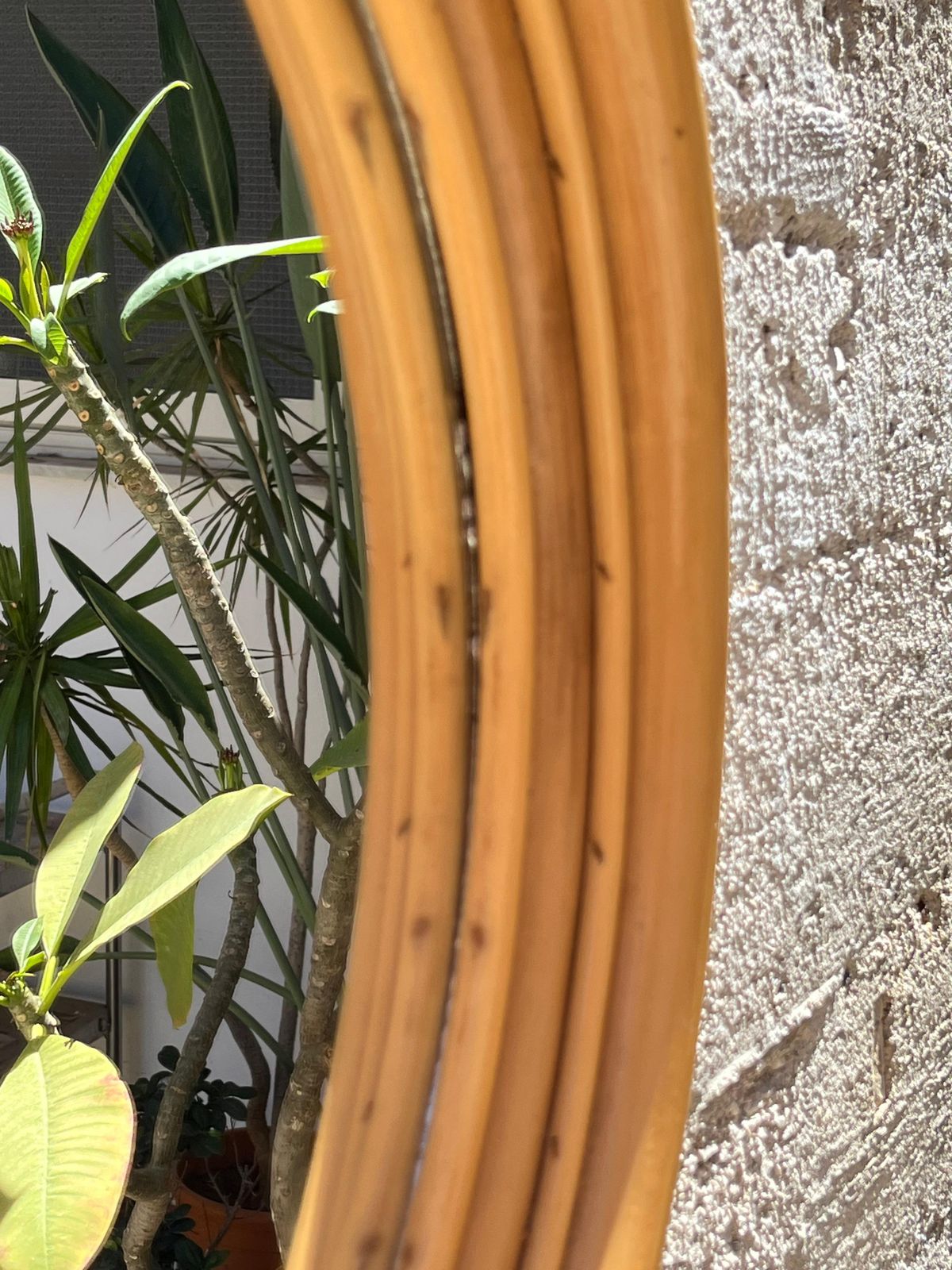 Set Of 2 Mid Century French Riviera 1960s Bamboo Wall Mirrors photo vinterior