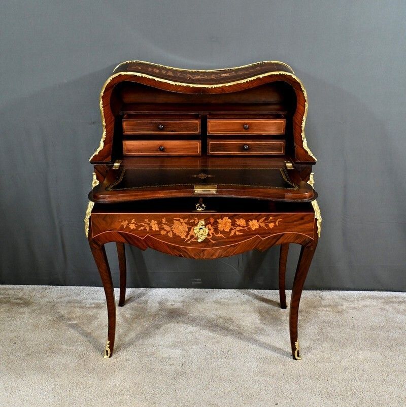 Rosewood Lady's Desk, Louis XV Style – Part 2 Of The 19th Century photo Furniture