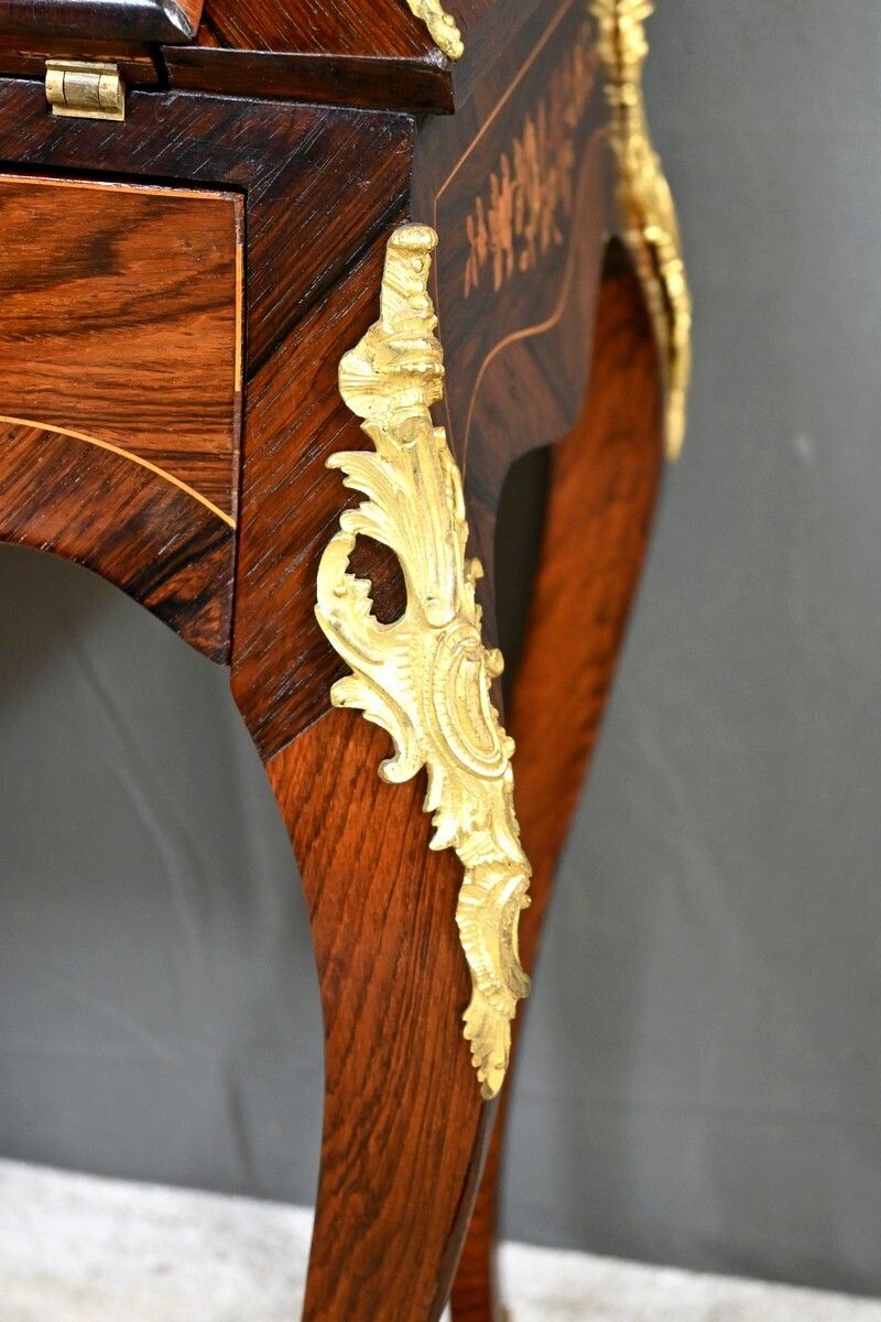 photo buy Rosewood Lady's Desk, Louis XV Style – Part 2 Of The 19th Century