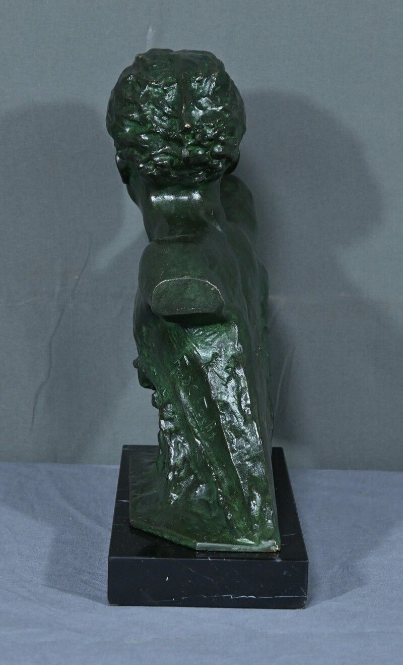 1810.0 Bronze “Jean Mermoz” By F. Focht, Art Deco – 1930 photo