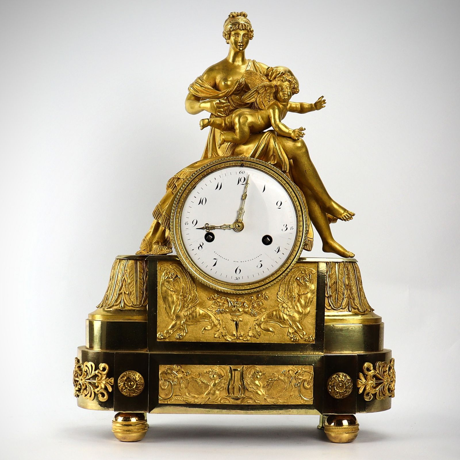 Early 19th Century French Ormolu Mantle Clock By Bachelard Paris