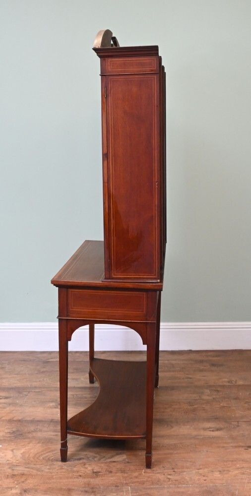 Antique Edwardian Sheraton China Cabinet Bookcase photo furniture