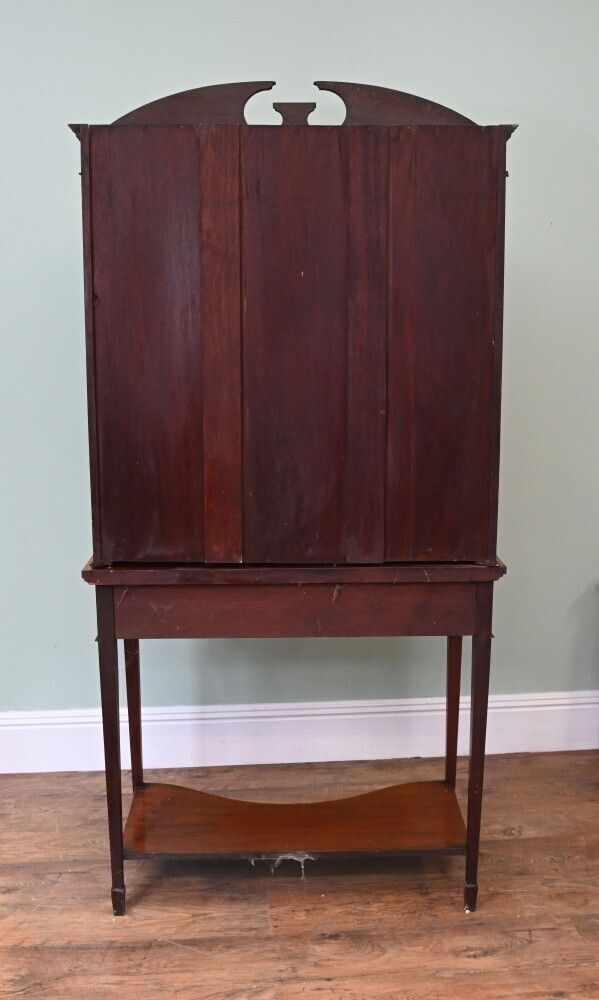 Antique Edwardian Sheraton China Cabinet Bookcase photo Furniture