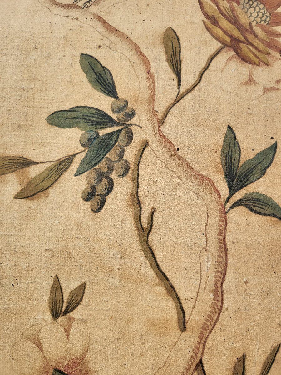Art Wallpaper With Birds, Torino Or China, 18th/19th Century photo