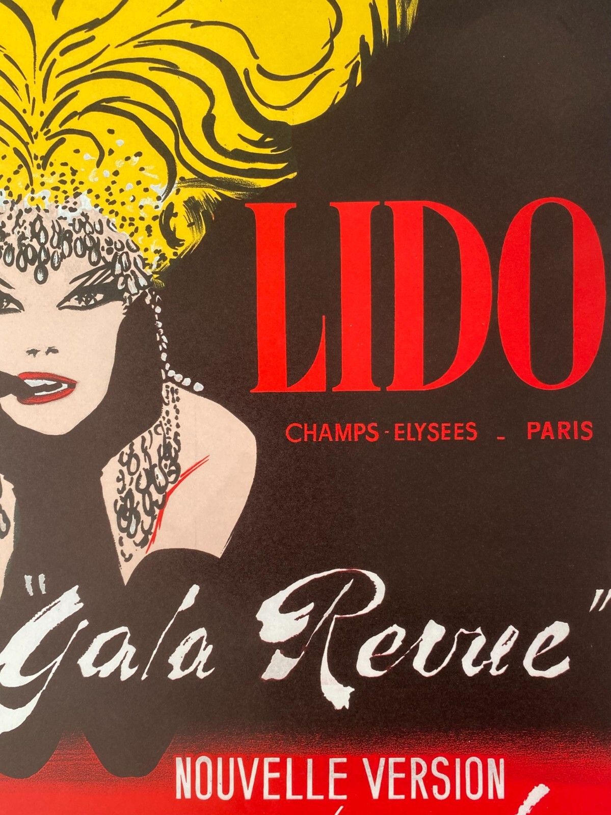 Art René Gruau, 1970s   Lido, Gala Revue   Original Vintage Poster Printed In Offset Lithography   Cm 60 X 39,5   23,6 X 15,5 photo