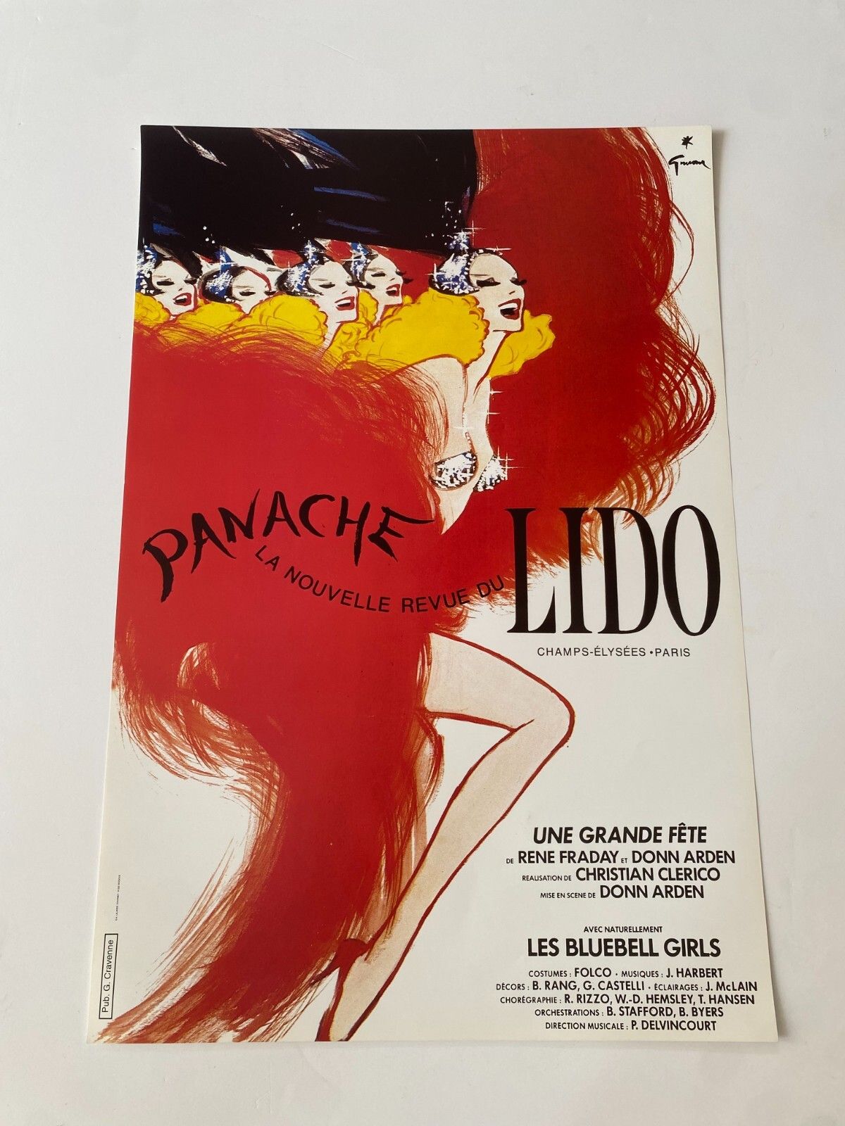 René Gruau, 1980s   Lido, Panache   Original Vintage Poster Printed In Offset Lithography   Cm 59 X 40   23,4 X 15,7 photo for sale