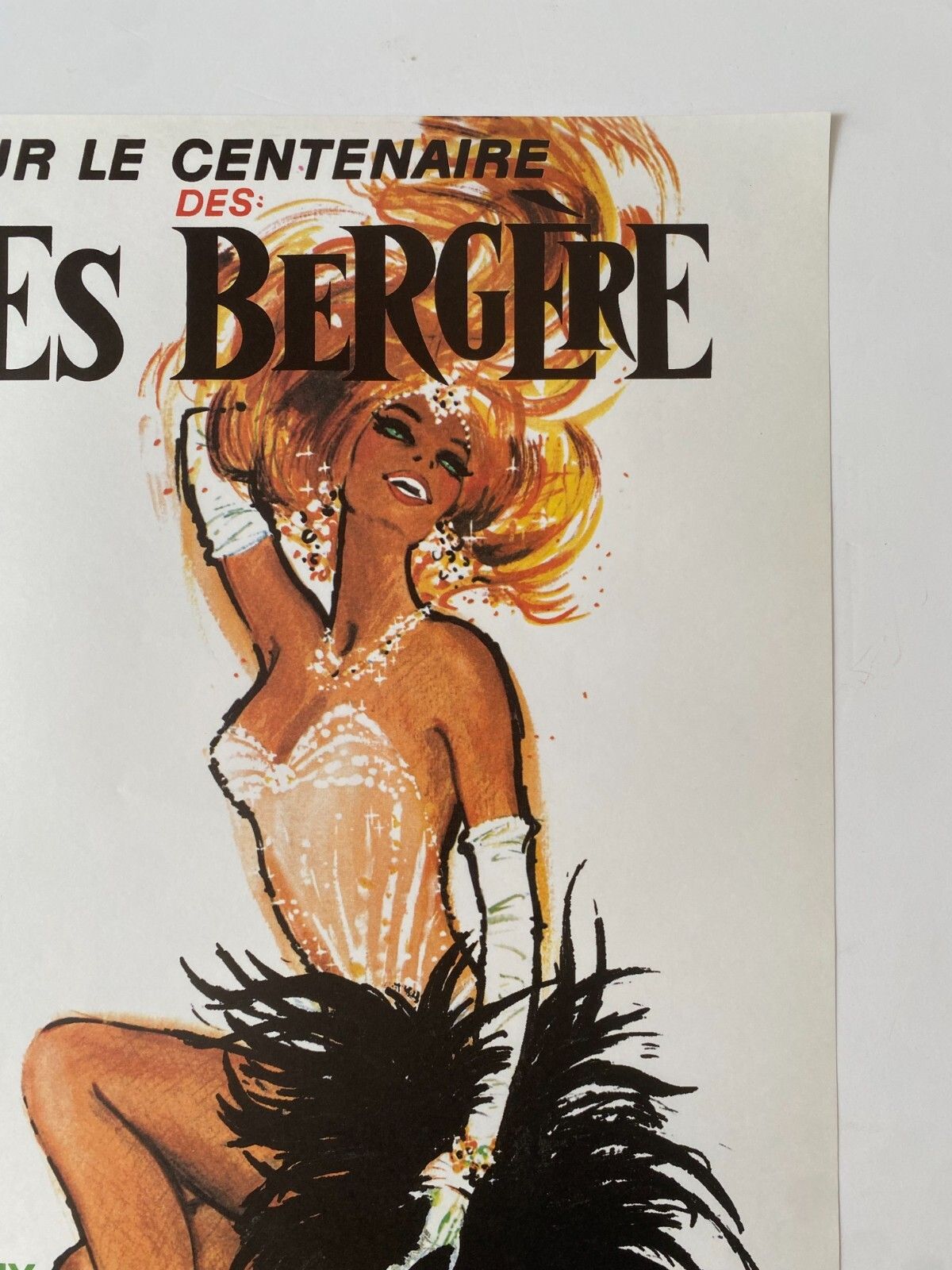 Jacques Darnel, 1970s   Pour Le Centenaire Des Folies Bergere   Original Vintage Poster Printed In Offset Lithography   C.A. Cm 60 X 40   23,6 X 15,7 photo 230.0