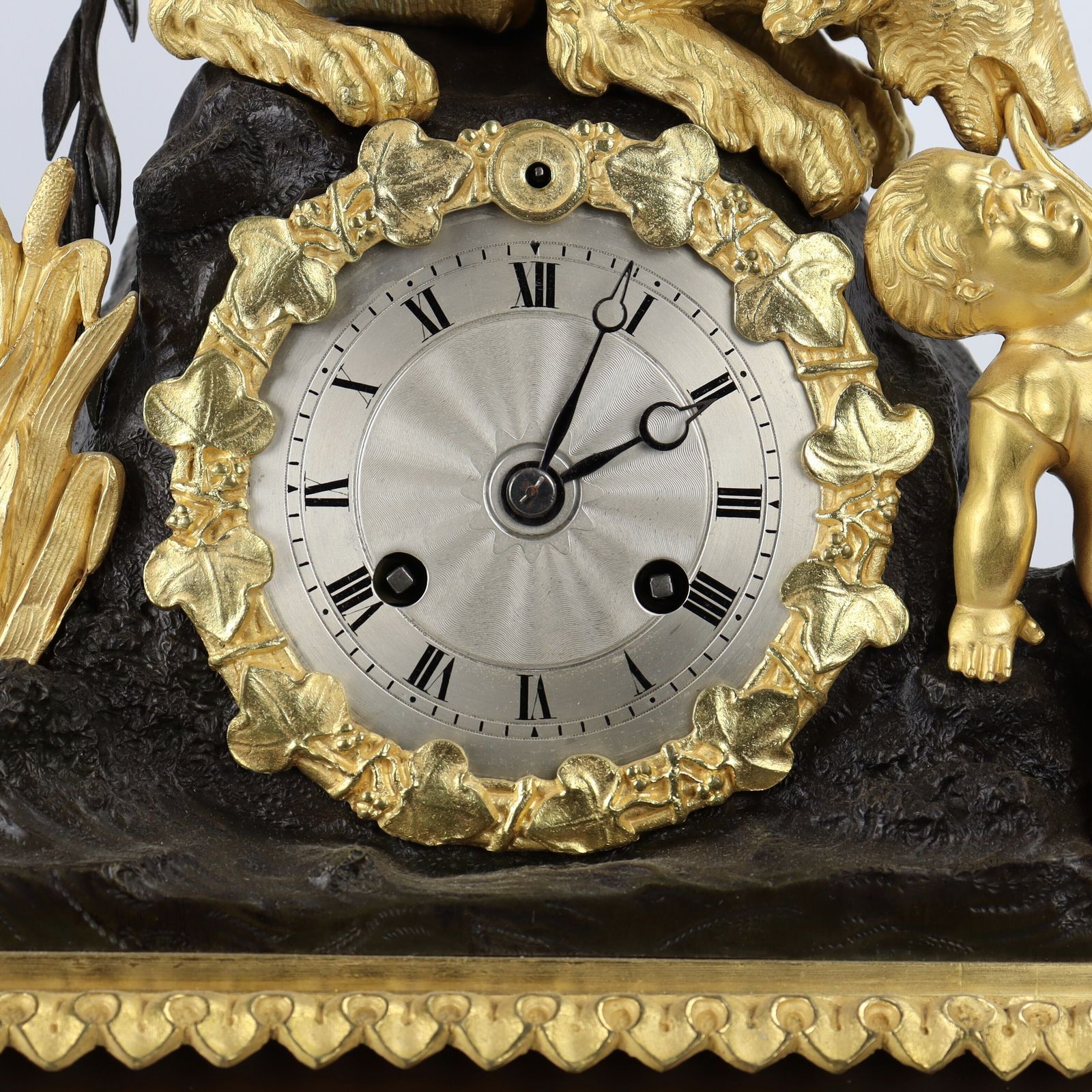 Early 19th Century Gilt And Bronze French Clock Depicting Dog Saving Child photo 1950.0