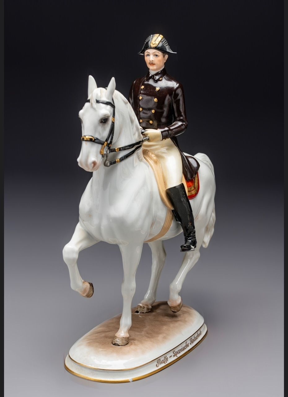 A Set Of Four Augarten Vienna Porcelain Figurines From Spanish Riding School photo for sale