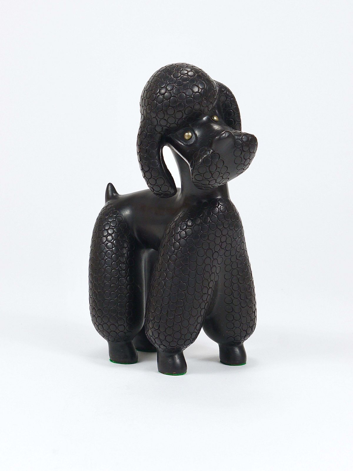 photo furniture Charming Dog Poodle Sculpture Figurine By Leopold Anzengruber, Austria, 1950s