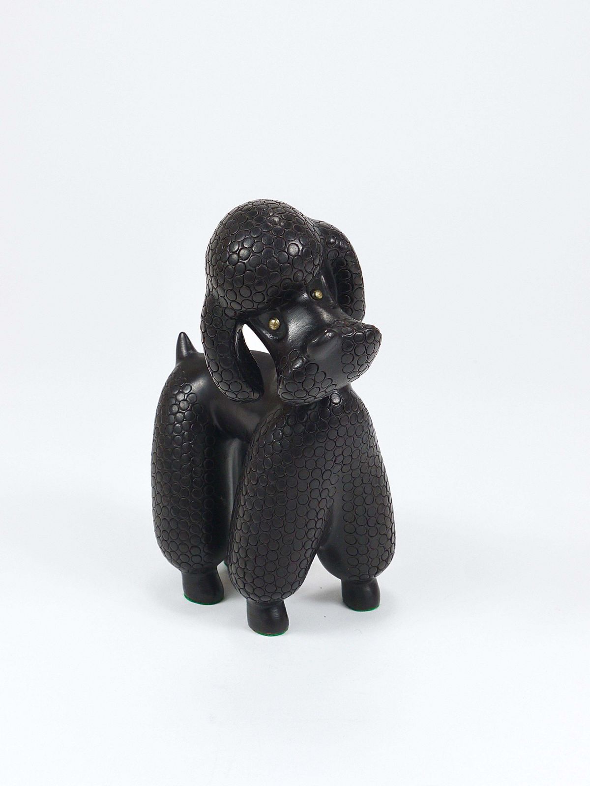 photo vintage Charming Dog Poodle Sculpture Figurine By Leopold Anzengruber, Austria, 1950s