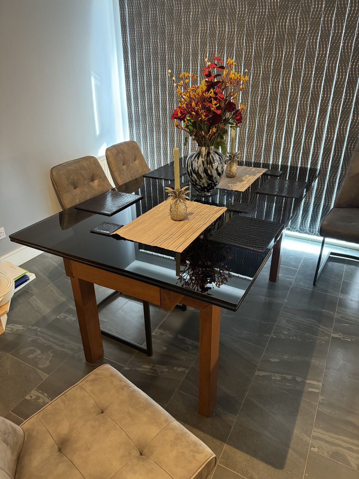 Calligaris Glass Extending Dining Table photo furniture
