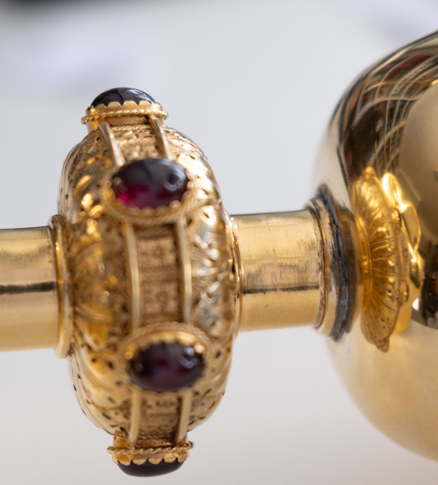 1895.0 Gothic Revival Sterling Silver Gilt & Stone Set Chalice By Carl Krall London 1892 photo
