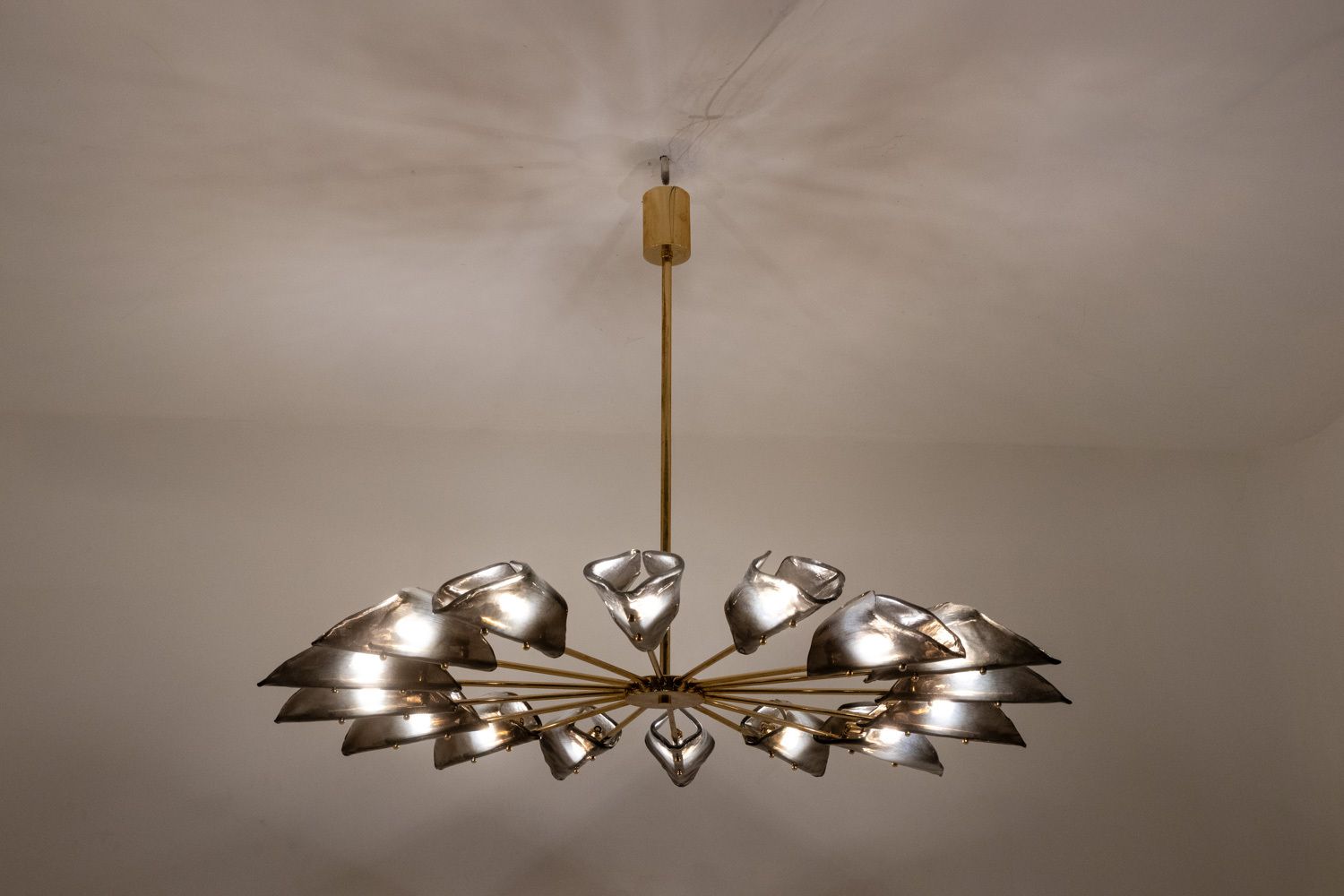 photo for sale Simone Malachin. Murano Glass “Star” Chandelier. Contemporary.