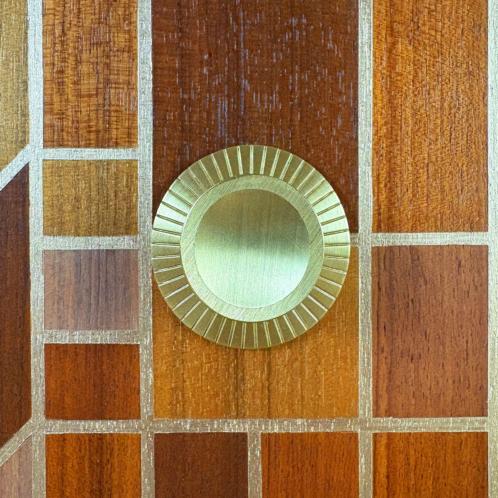 photo for sale Art Deco Beautility Cocktail Cabinet In Walnut With Gold Detailing