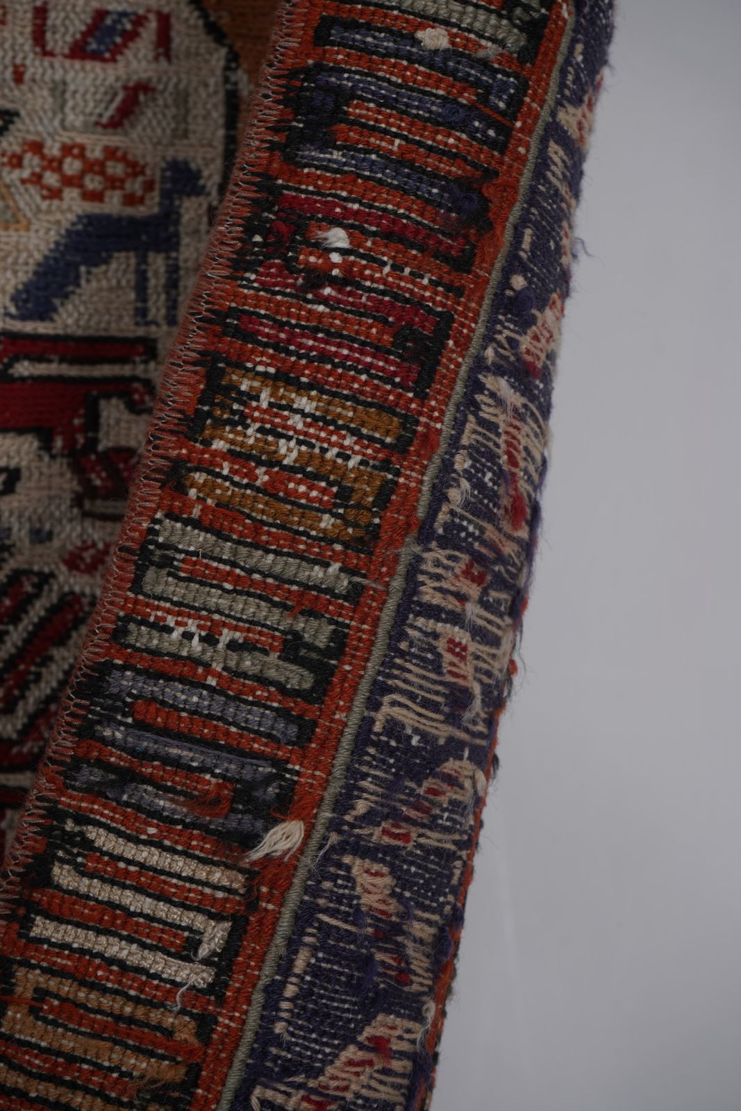 Soumac Kilim Pictorial Animals Rug 3'7'' X 7'1'' photo vintage