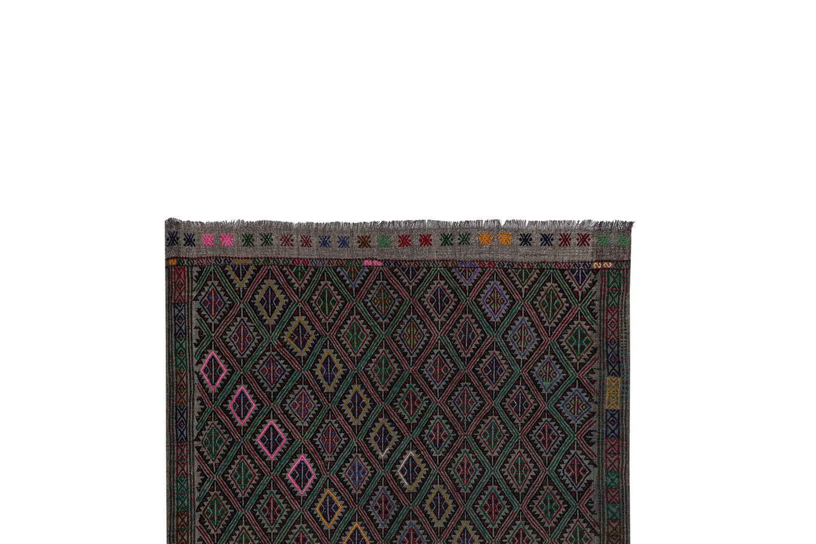 1960s Turkish Wool Jajim Kilim Rug 3'9'' X 6'2'' photo Textiles