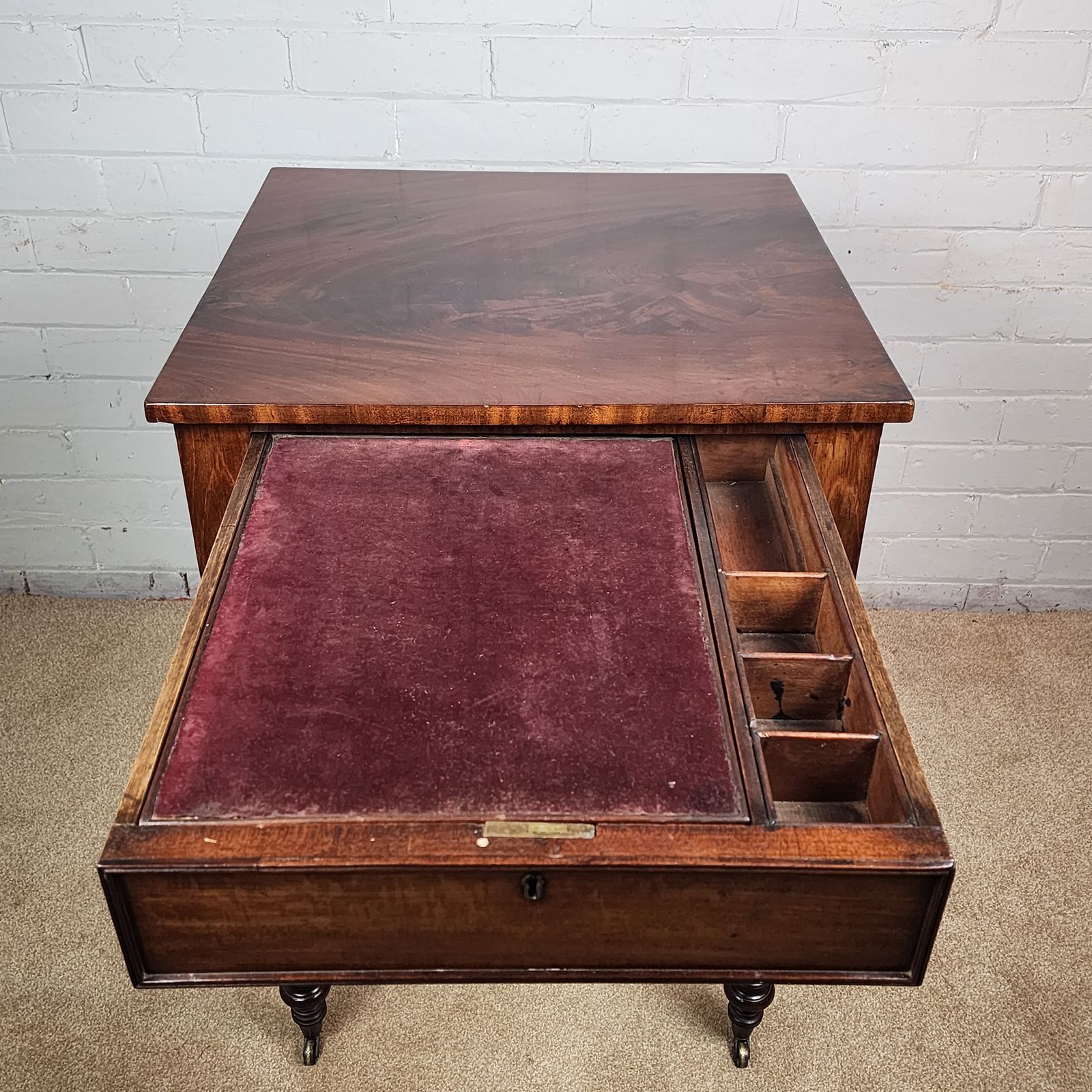 Georgian Mahogany Ladies Writing Desk, In The Manner Of Gillows photo Furniture