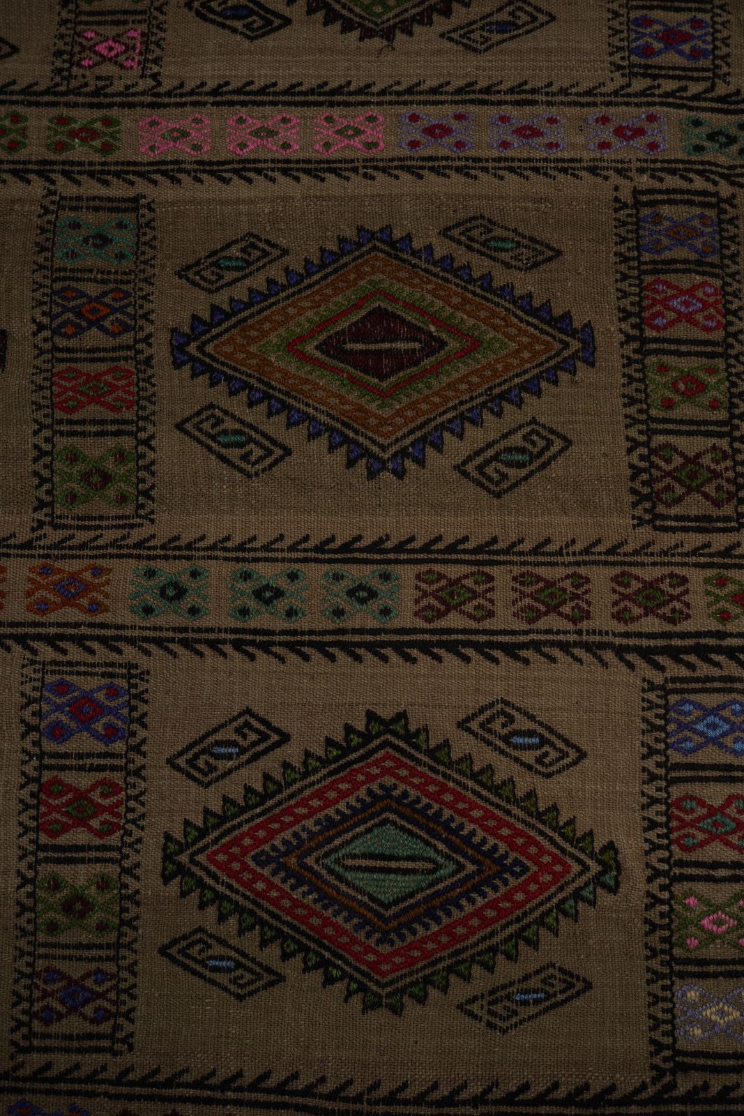 photo for sale 1960s Turkish Wool Jajim Kilim Rug 5'7'' X 7'7'