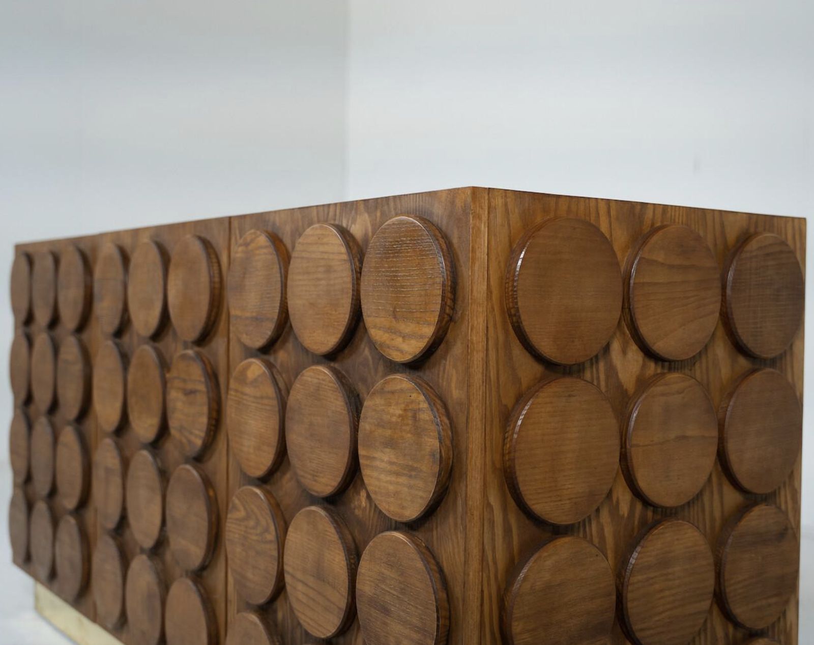 Contemporary Sideboard, Wood And Brass, Italy photo furniture