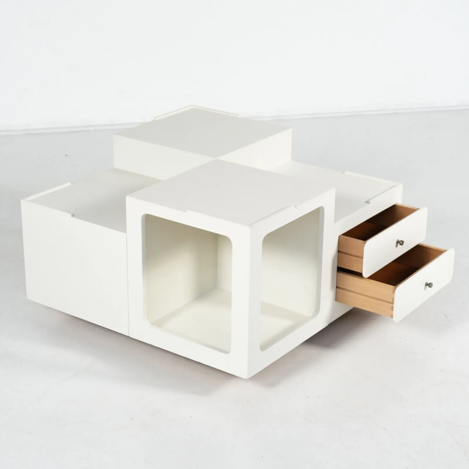 Mid Century Modern Coffee Table, Wood, Italy, 1970s