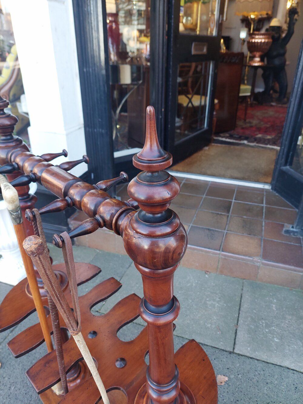 Victorian Mahogany Tack Room Whip Stand photo Home Decor