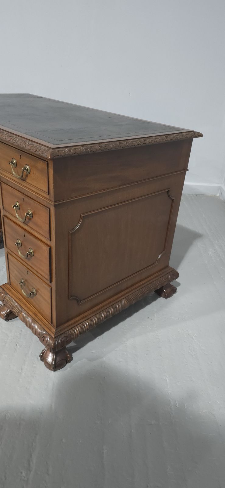 Fabulous Mahogany Pedestal Desk photo vintage